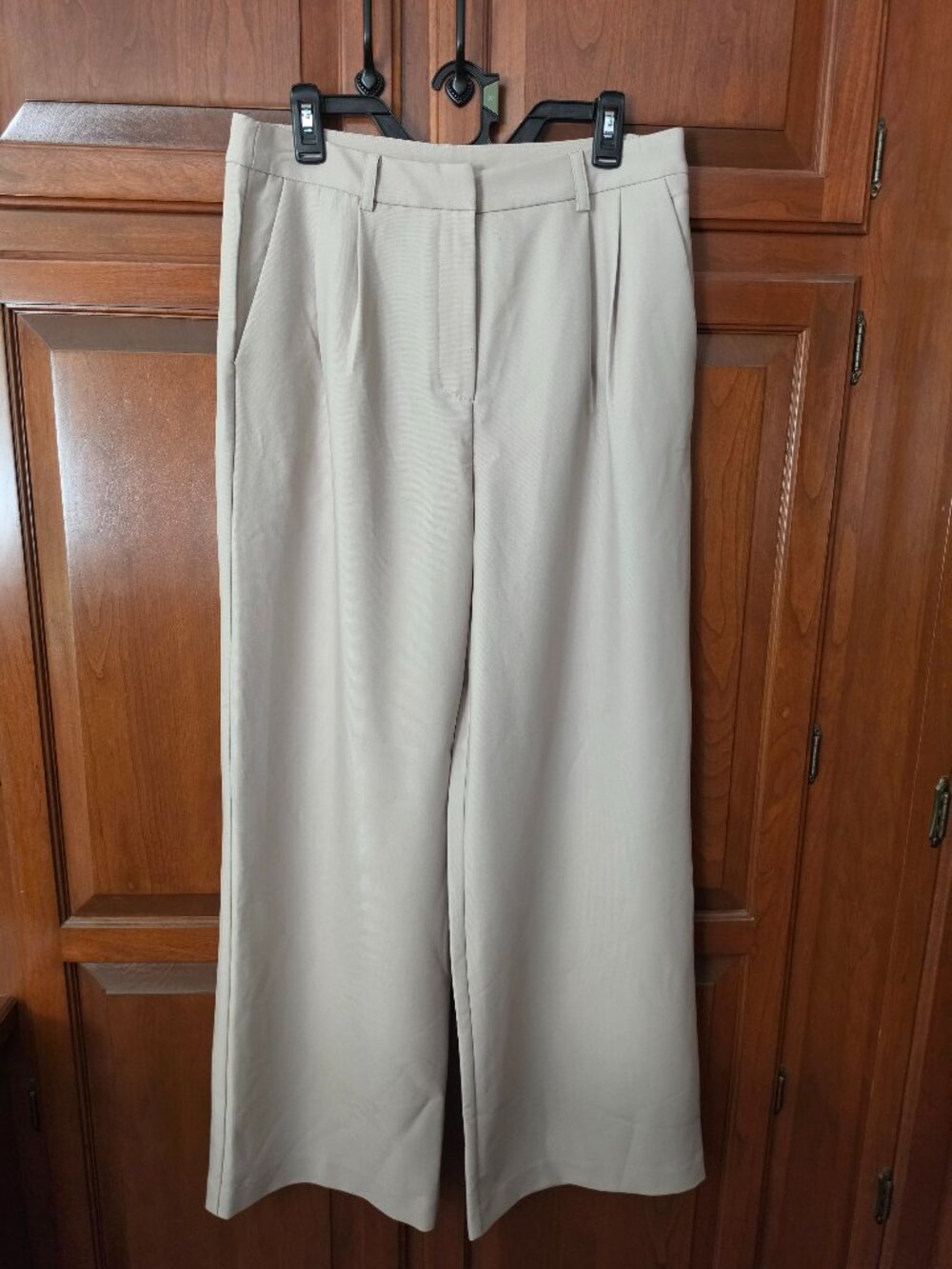 Commense Khaki Beige Wide Leg Pants Size Large
